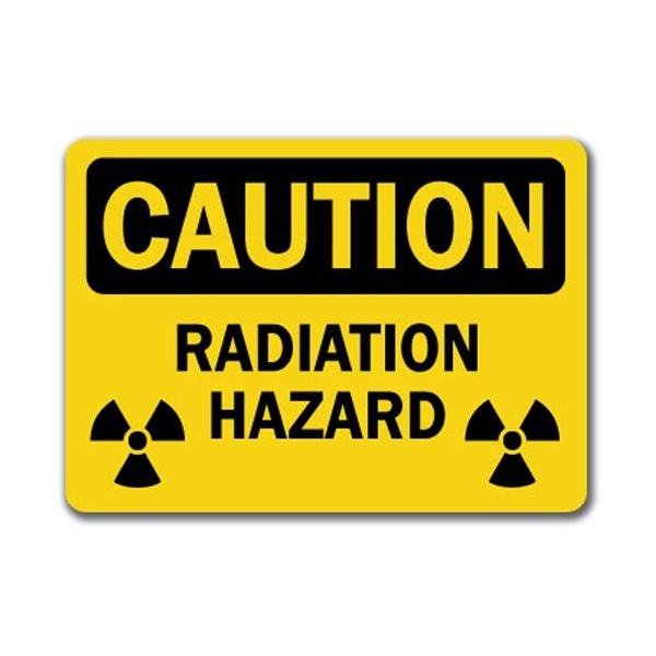 Signmission Caution Sign-Radiation Hazard with bio graphic-10in x 14in OSHA Sign, 14" H, CS-Radiation Hazard CS-Radiation Hazard - main